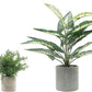 Velener Artificial Mini Rosemary Bamboo Leaves + 16" Green Taro Leaf Plant