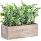 Velener Sage Green Artificial Eucalyptus Plant with Decorative Tray Wooden Box Plant Pot 9"- Farmhouse Spring Decoration, Shelf, Kitchen Home Office, Bathroom, Outdoor