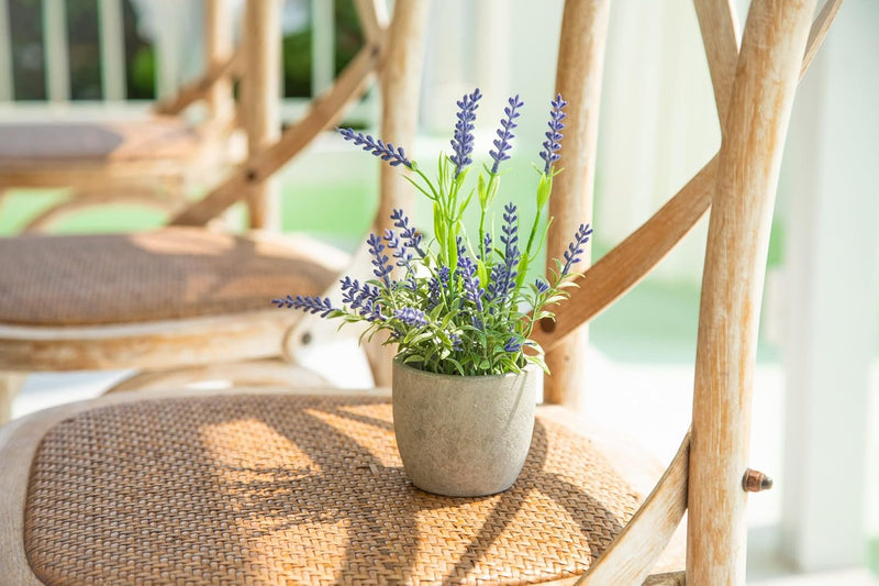 small faux lavender plant Velener Artificial Lavender Flowers(Pink/White/Purple), Small Fake Lav